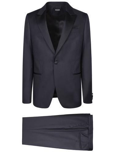 Zegna Black Wool Tuxedo Suit - Zegna - Modalova