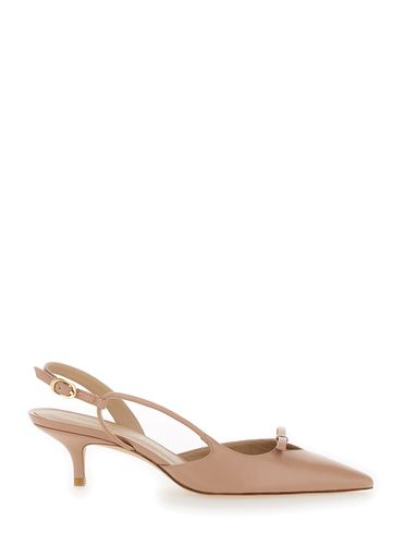 Tully Slingback Pumps With Bow Detail In Leather Woman - Stuart Weitzman - Modalova