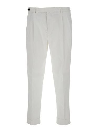 Straight Leg Crop Pants In Cotton And Linen Blend Man - PT Torino - Modalova