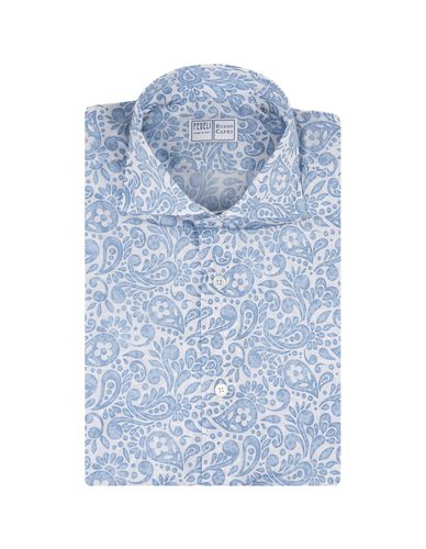 Sean Shirt In Light Paisley Printed Panamino - Fedeli - Modalova