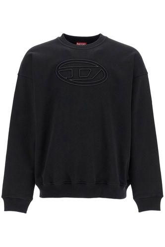 Black Cotton Sweatshirt With Embroidered S-mart-bigoval Logo - Diesel - Modalova