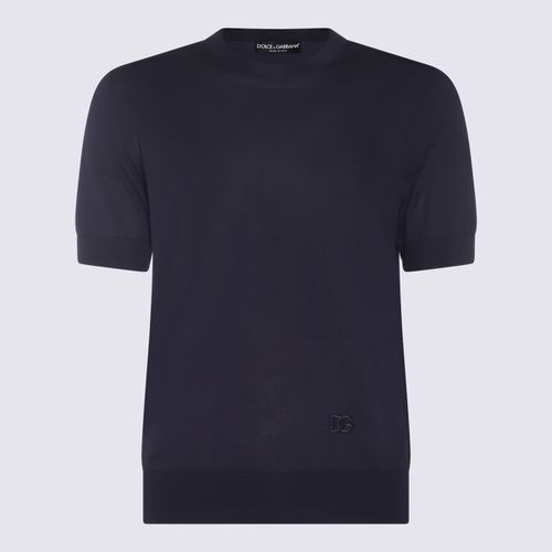 Dolce & Gabbana Navy Silk T-shirt - Dolce & Gabbana - Modalova