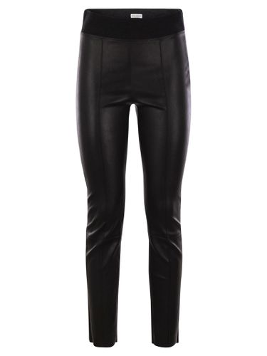 Skinny Fit Stretch Nappa Leather Trousers - Brunello Cucinelli - Modalova