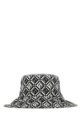 Embroidered Nylon Blend Bucket Hat - Marine Serre - Modalova