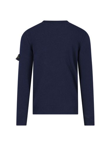 Stone Island Logo Crew Neck Sweater - Stone Island - Modalova