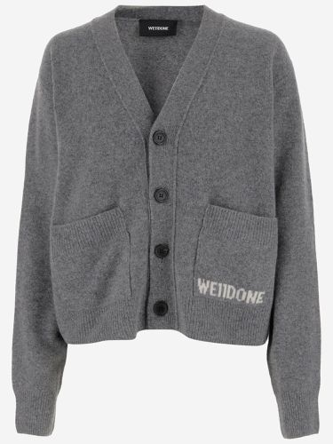 Wool Blend Cardigan With Logo - WE11 DONE - Modalova