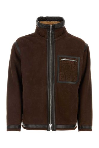 Fendi Chocolate Suede Jacket - Fendi - Modalova