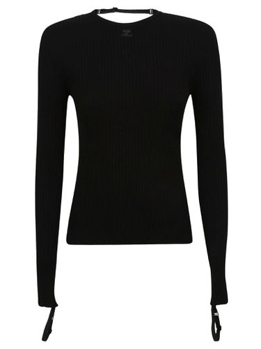 Elastic Wrist Rib Knit Sweater - Courrèges - Modalova