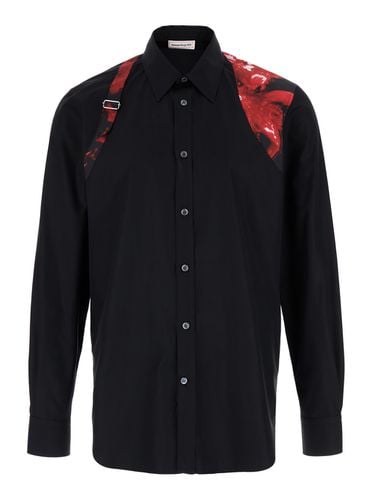 Shirt With Floral Print In Cotton Man - Alexander McQueen - Modalova