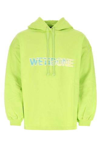 Fluo Green Cotton Oversize Sweatshirt - WE11 DONE - Modalova