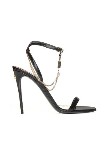Sandal With Chain And Charm - Dolce & Gabbana - Modalova