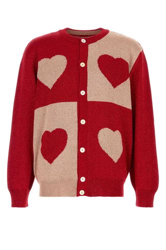 Two-tone Viscose Blend Hearts Cardigan - Bode - Modalova