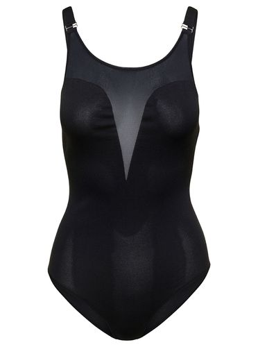Body-suit With Mesh Details And Adjustable Strap In Silk Blend Woman - Alexander McQueen - Modalova