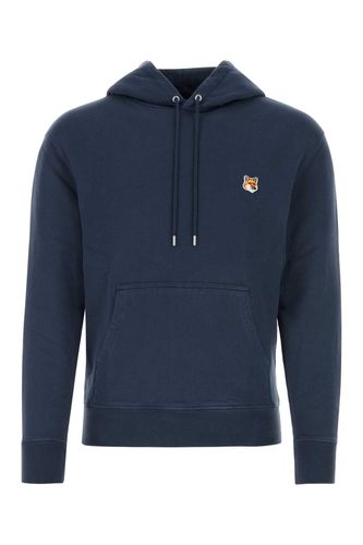 Navy Blue Cotton Sweatshirt - Maison Kitsuné - Modalova