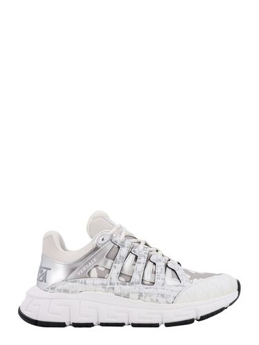 Two-tone Fabric And Leather Trigreca Sneakers - Versace - Modalova