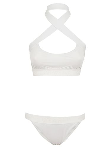 Off-White Logoband Cross Bikini - Off-White - Modalova
