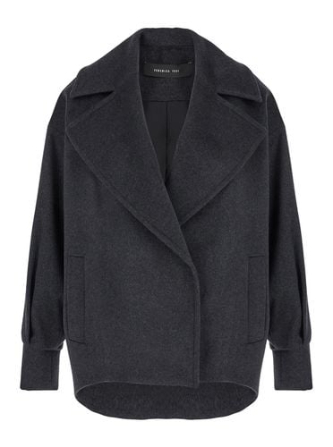 Cacan Double-breasted Jacket With Wide Notched Revers In Wool And Cashmere Woman - Federica Tosi - Modalova