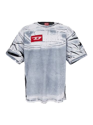 Grey T-ox Chalk Effect With Logo Patch In Cotton Man - Diesel - Modalova