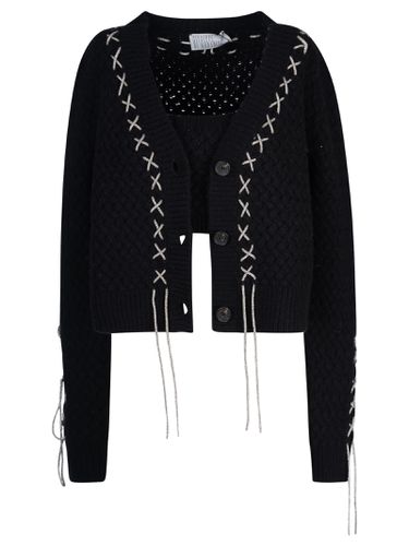 Lace Patterned Woven Cardigan - Giuseppe di Morabito - Modalova