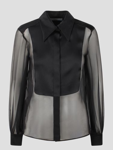 Organic Chiffon And Satin Shirt - Alberta Ferretti - Modalova