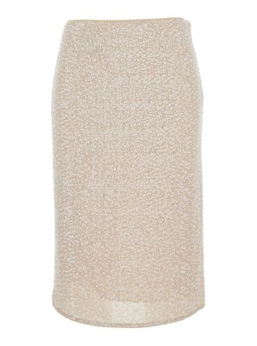 Skirt With All-over Sequins In Tech Fabric Woman - TwinSet - Modalova