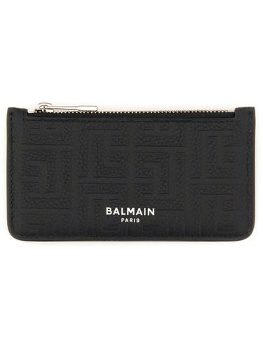 Balmain Leather Coin Purse - Balmain - Modalova