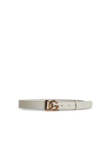 Dolce & Gabbana White Leather Belt - Dolce & Gabbana - Modalova