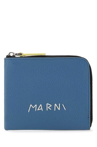 Marni Slate Blue Leather Wallet - Marni - Modalova