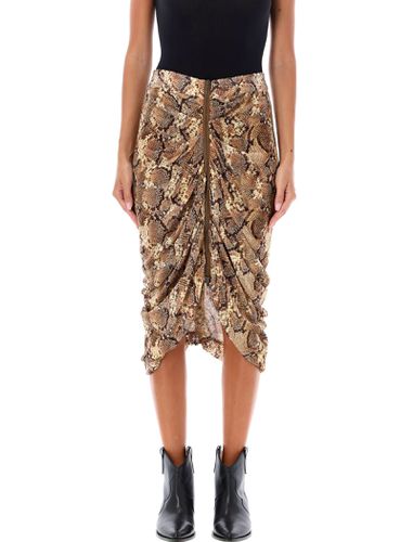 Caelia Snake Print Midi Skirt - Isabel Marant - Modalova