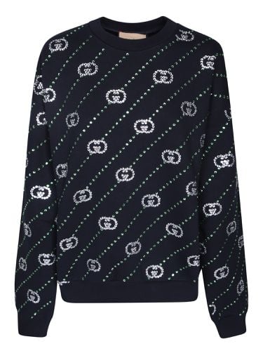 Gg Crossover Crystals Sweatshirt - Gucci - Modalova