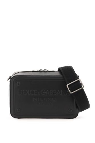 Leather Shoulder Bag With Embossed Logo Plaque - Dolce & Gabbana - Modalova
