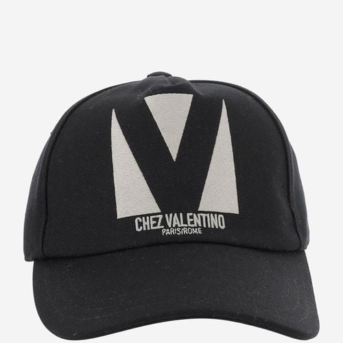 Chez Valentino Cotton Baseball Hat With Embroidery - Valentino Garavani - Modalova