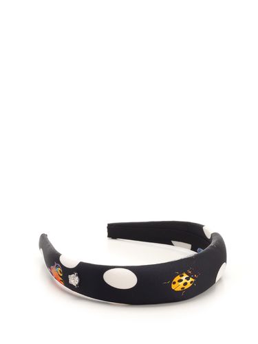 Headband With Polka Dots And Insects - Versace - Modalova