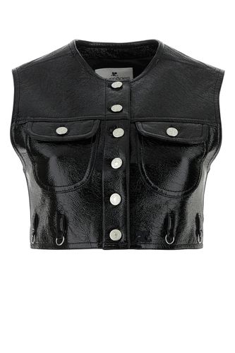 Courrèges Black Vinyl Vest - Courrèges - Modalova