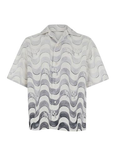 Bowling Shirt With Wave Motif In Cotton Man - AMIRI - Modalova