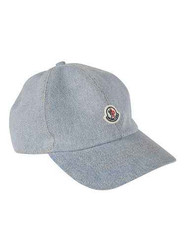 Moncler Denim Baseball Cap - Moncler - Modalova