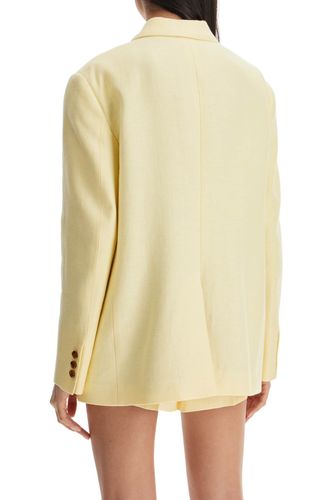 Light Yellow Linen Oversized Blazer - Blazé Milano - Modalova