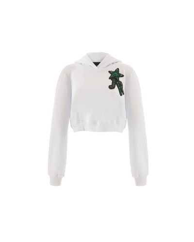 Hooded Sweatshirt With Appliqué - John Richmond - Modalova