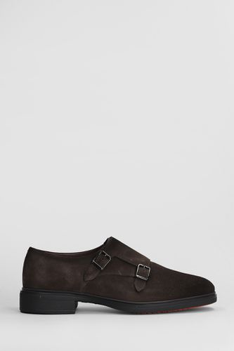 Easy Onm Gext50 Lace Up Shoes In Suede - Santoni - Modalova