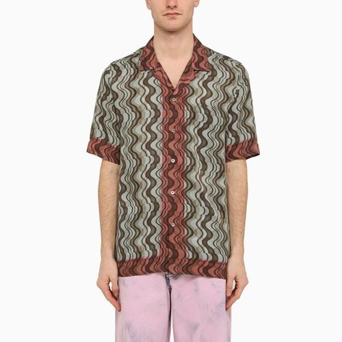 Boxy Shirt With Wavy Pattern - Dries Van Noten - Modalova