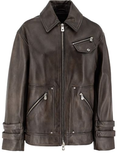 Pinko Grotta Leather Jacket - Pinko - Modalova