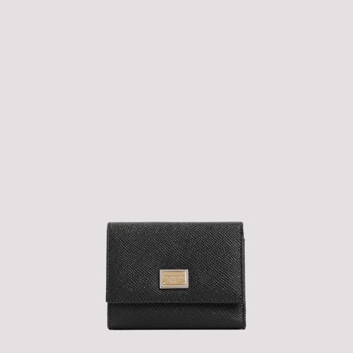 Leather French Flap Wallet - Dolce & Gabbana - Modalova