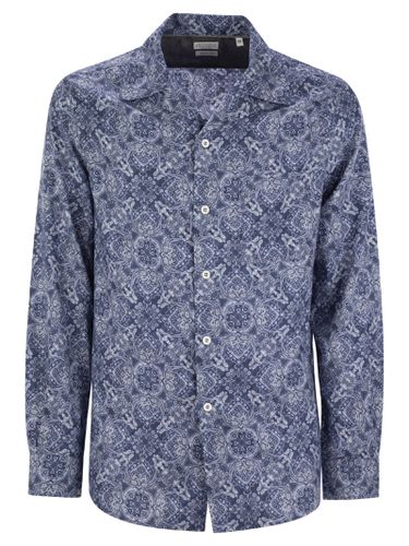 Patterned Curved Hem Shirt - Brunello Cucinelli - Modalova