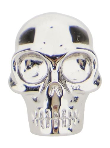 Silver Colored Earring With Skull In Polished Brass Man - Alexander McQueen - Modalova