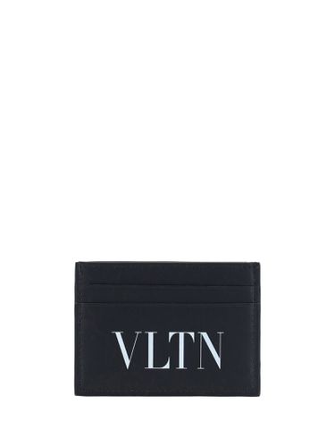 Card Holder Vltn Vitello Sky/print V - Valentino Garavani - Modalova