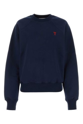 Navy Blue Cotton Sweatshirt - Ami Alexandre Mattiussi - Modalova