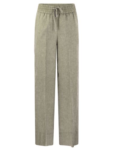 Loose-fitting Trousers In Lightweight Pure Linen Canvas - Peserico - Modalova
