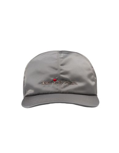 Grey Nylon Baseball Hat With Logo - Kiton - Modalova