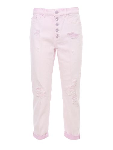 Dondup Frayed Pink Jeans - Dondup - Modalova