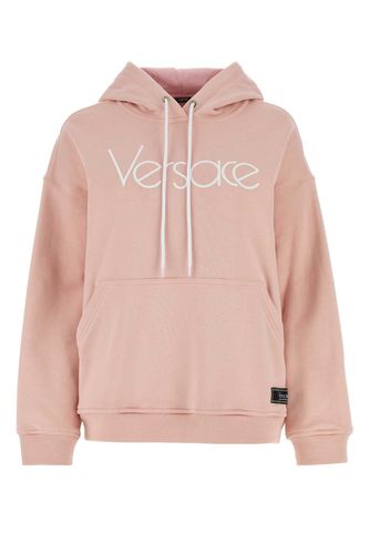 Pink Cotton Oversize Sweatshirt - Versace - Modalova
